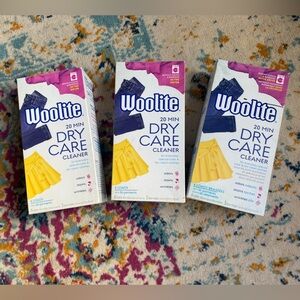 Woolite 20 Min Dry Care Cleaner at Home 6 Packets per Box NEW(18 loads total)